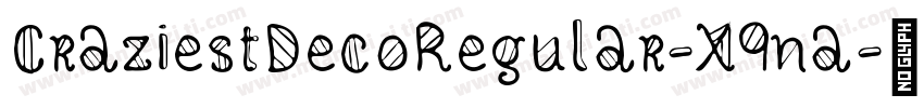 CraziestDecoRegular-X9na字体转换