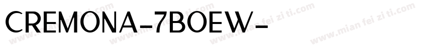 Cremona-7BOew字体转换