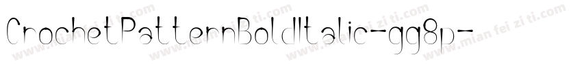 CrochetPatternBoldItalic-gg8p字体转换
