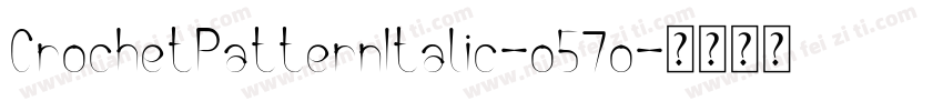 CrochetPatternItalic-o57o字体转换
