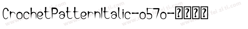CrochetPatternItalic-o57o字体转换
