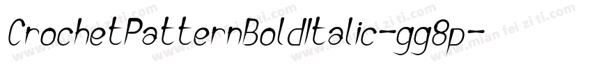 CrochetPatternBoldItalic-gg8p字体转换