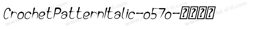 CrochetPatternItalic-o57o字体转换