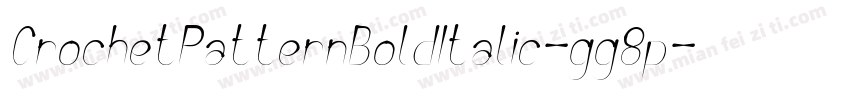 CrochetPatternBoldItalic-gg8p字体转换