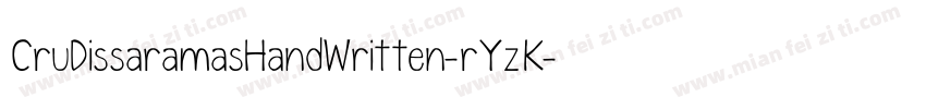 CruDissaramasHandWritten-rYzK字体转换