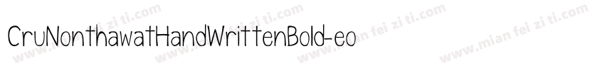 CruNonthawatHandWrittenBold-eoBB字体转换