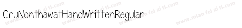 CruNonthawatHandWrittenRegular-Eyvl字体转换