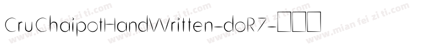 CruChaipotHandWritten-doR7字体转换