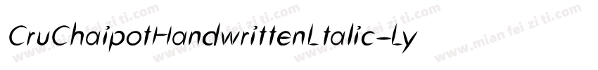 CruChaipotHandwrittenLtalic-LyX4字体转换
