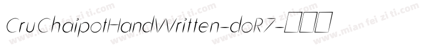 CruChaipotHandWritten-doR7字体转换