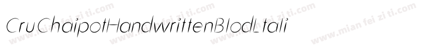CruChaipotHandwrittenBlodLtalic-oRmz字体转换