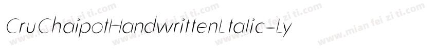 CruChaipotHandwrittenLtalic-LyX4字体转换