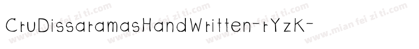CruDissaramasHandWritten-rYzK字体转换