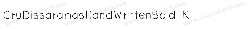 CruDissaramasHandWrittenBold-Kyle字体转换