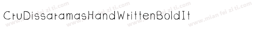 CruDissaramasHandWrittenBoldItalic-2rPX字体转换