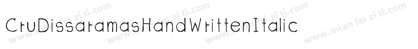 CruDissaramasHandWrittenItalic-My1v字体转换