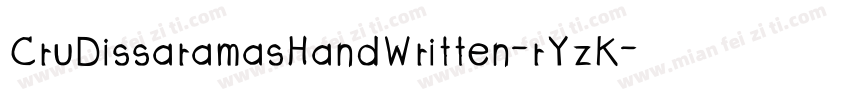 CruDissaramasHandWritten-rYzK字体转换