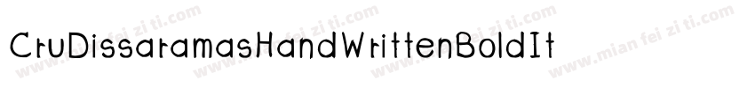 CruDissaramasHandWrittenBoldItalic-2rPX字体转换