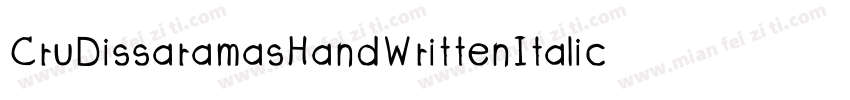 CruDissaramasHandWrittenItalic-My1v字体转换