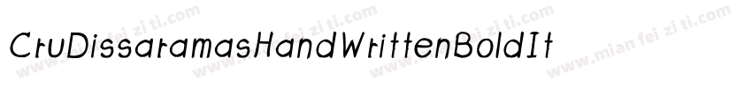 CruDissaramasHandWrittenBoldItalic-2rPX字体转换