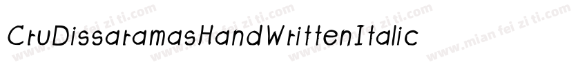 CruDissaramasHandWrittenItalic-My1v字体转换