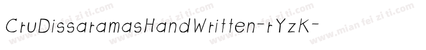 CruDissaramasHandWritten-rYzK字体转换