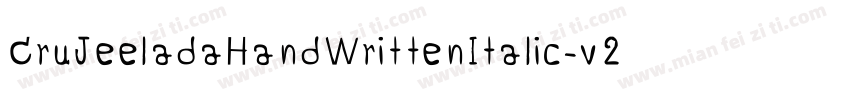 CruJeeladaHandWrittenItalic-v21L字体转换