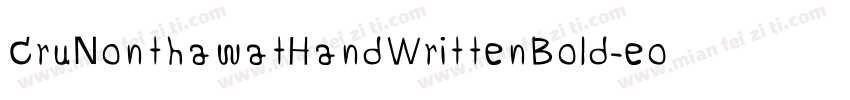 CruNonthawatHandWrittenBold-eoBB字体转换