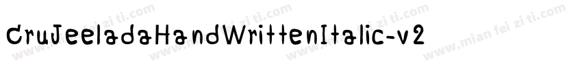 CruJeeladaHandWrittenItalic-v21L字体转换