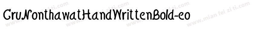 CruNonthawatHandWrittenBold-eoBB字体转换