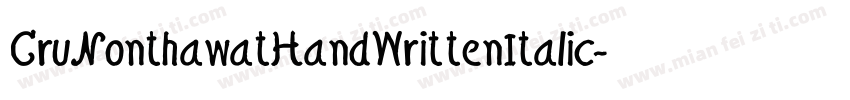 CruNonthawatHandWrittenItalic-agl9字体转换