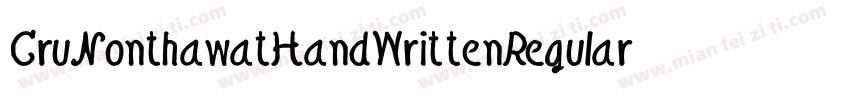 CruNonthawatHandWrittenRegular-Eyvl字体转换