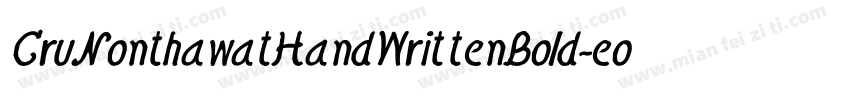 CruNonthawatHandWrittenBold-eoBB字体转换