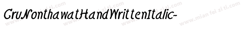 CruNonthawatHandWrittenItalic-agl9字体转换
