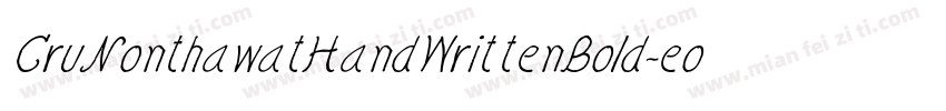 CruNonthawatHandWrittenBold-eoBB字体转换
