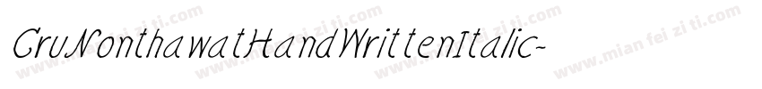 CruNonthawatHandWrittenItalic-agl9字体转换