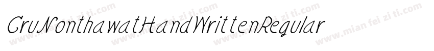 CruNonthawatHandWrittenRegular-Eyvl字体转换