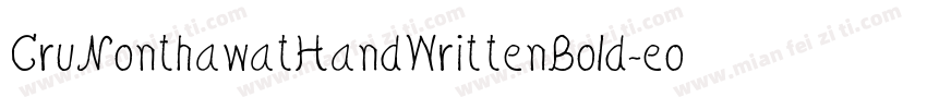 CruNonthawatHandWrittenBold-eoBB字体转换