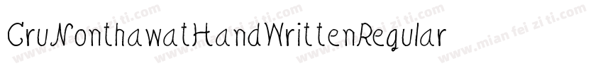CruNonthawatHandWrittenRegular-Eyvl字体转换
