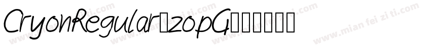 CryonRegular-zopG字体转换