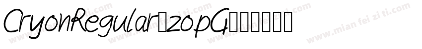 CryonRegular-zopG字体转换
