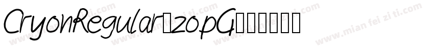 CryonRegular-zopG字体转换