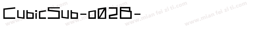 CubicSub-o02B字体转换