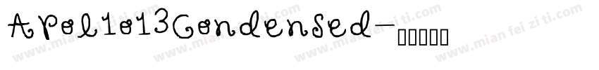 Apol1o13Condensed字体转换