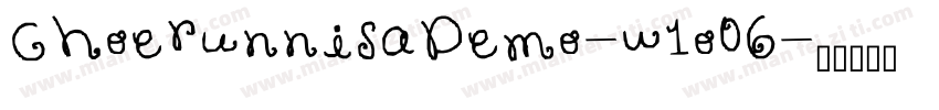 ChoerunnisaDemo-w1o06字体转换