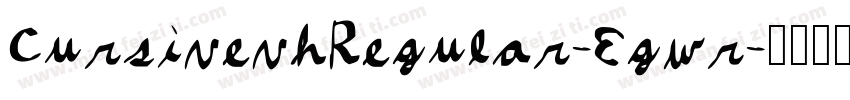 CursivevhRegular-Egwr字体转换