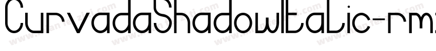CurvadaShadowItalic-rmzA字体转换