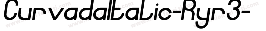 CurvadaItalic-Ryr3字体转换