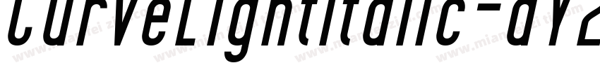 CurveLightItalic-dY2E字体转换