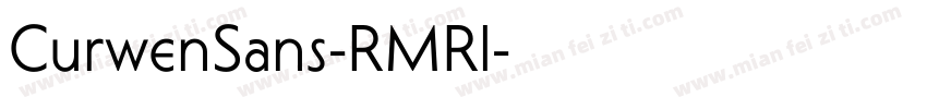 CurwenSans-RMRl字体转换